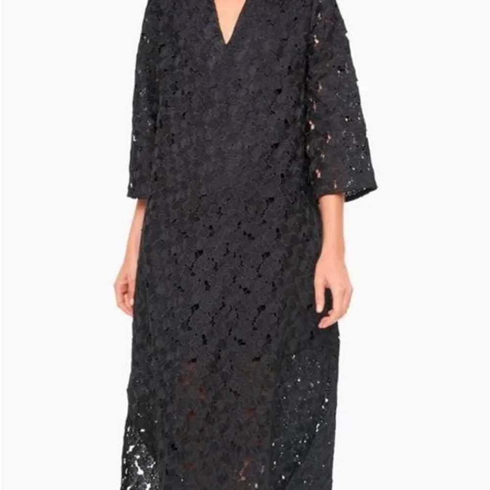 Black Lace Midi Dress